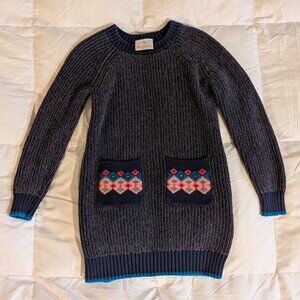 Hanna Andersson girls sweater dress 110cm